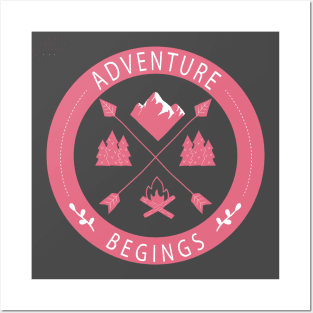 Adventure begins Posters and Art